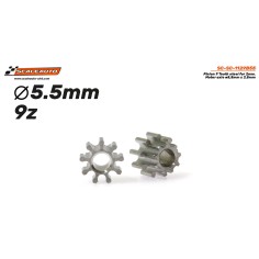 Scaleauto SC-1129B55 Piñón 9 dientes acero diam 5.5mm