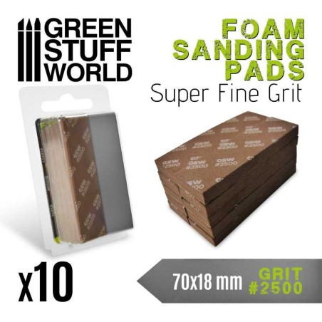 Green Stuff World Lija espuma Eva grano 2500 (10 ud)