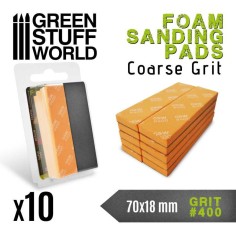 Green Stuff World Lija espuma Eva grano 400 (10 ud)