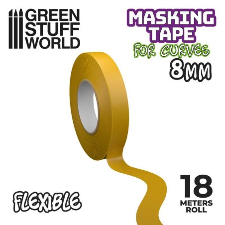 Green Stuff World Cinta enmascarar flexible 8mm x 18m