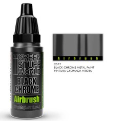 Green Stuff Pintura Cromada negra - Aerografo 17 ml