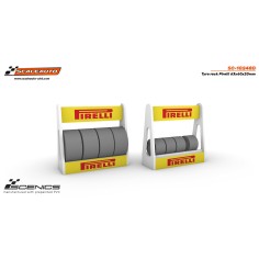 Scaleauto SC-10248D Carrito neumaticos Pirelli 63x60x20mm