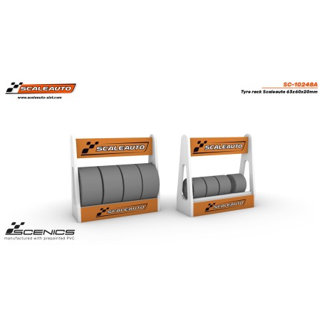 Scaleauto SC-10248A Carrito neumaticos Scaleauto 63x60x20mm
