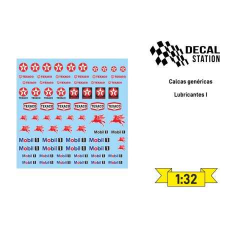 Decal Station DSC-0153-32 Calcas al agua logos lubricantes 1