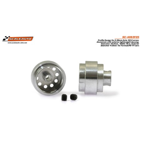 Scaleauto SC-4083F25 Llanta aluminio aligerada F1 90-97 delantera 14x10mm