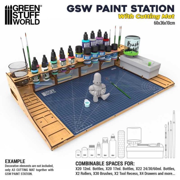 GSW Paint Station con Tapete de Corte
