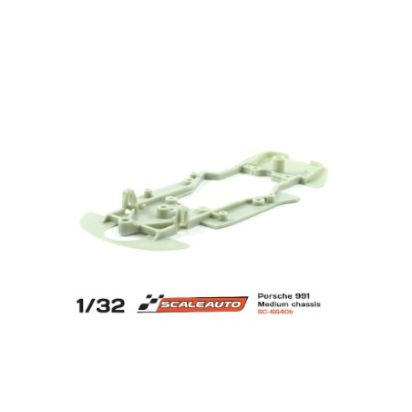 SCALEAUTO 6640B Chasis Porsch 991 GT3 medio gris