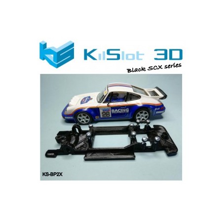 Kilslot BP2X Chasis 3d motor RX LINEAL BLACK PORSCHE 911 CARRERA SCX