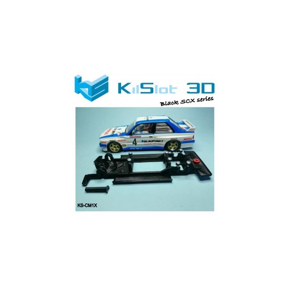 KILSLOT CHASIS 3D LINEAL BLACK BMW M3 E30 ALTAYA/SCX MOTOR RX