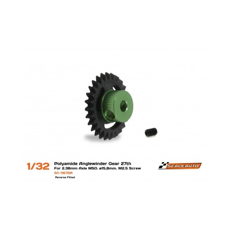 SC-1167BR SCALEAUTO CORONA 27 DIENTES REVERSE PROCOMP-RS ANGLEWINDER Ø15.8mm