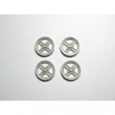 MUSTANG T158SC4S tapacubos plata type 131 para llanta 15,8mm Scaleauto