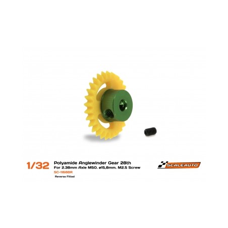 Scaleauto 1168BR Corona anglewinder 28 dientes Reverse