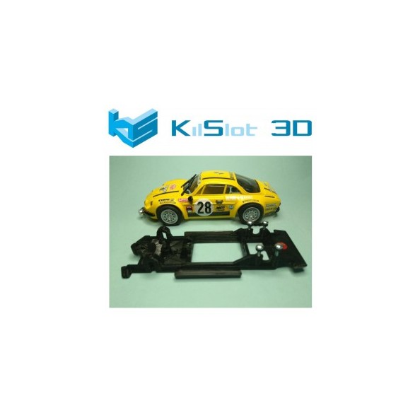 Kilslot BR2B Chasis lineal Black Renault Alpine A110 Team Slot