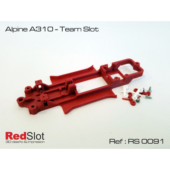 RED SLOT RS-0091 CHASIS 3D ALPINE A310 TEAM SLOT