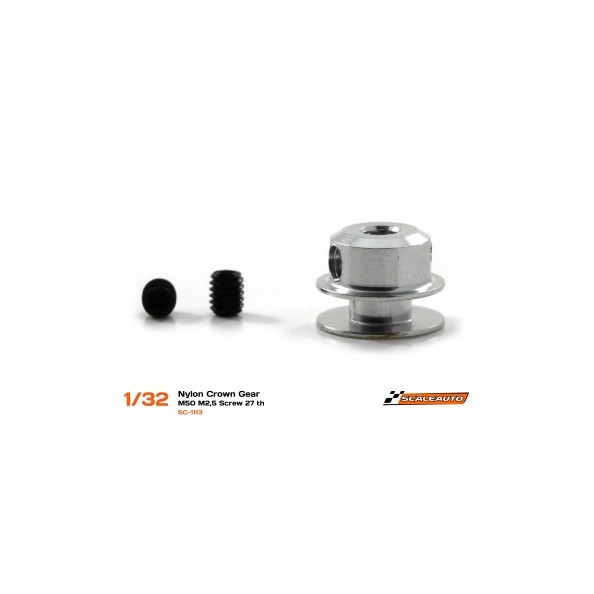 SCALEAUTO SC-1113 CORONA 27 DIENTES IN-LINE EN NYLON NEGRO