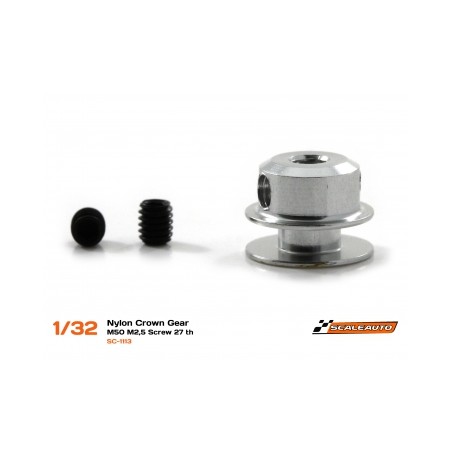 SCALEAUTO SC-1113 CORONA 27 DIENTES IN-LINE EN NYLON NEGRO