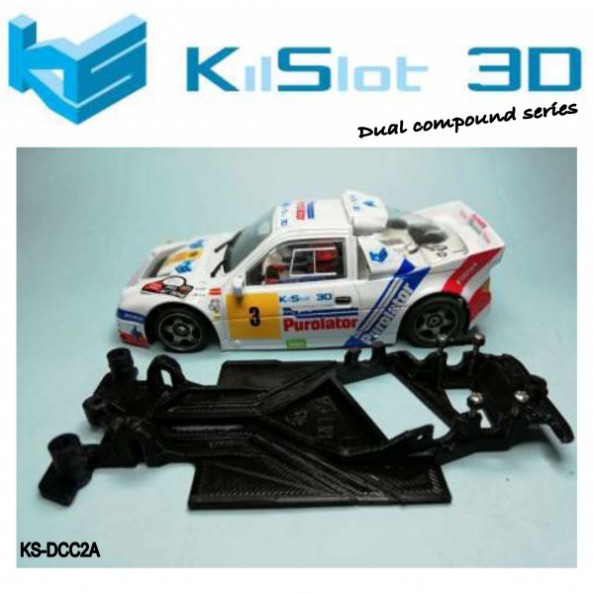 Kilslot KS-DCC2A chasis 3d angular DUAL COMP Ford RS200 Scaleauto