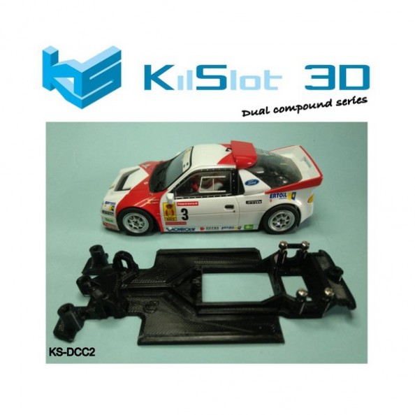 KILSLOT KS-DCC2 chasis 3d DUAL COMP Ford RS200 SCALEAUTO