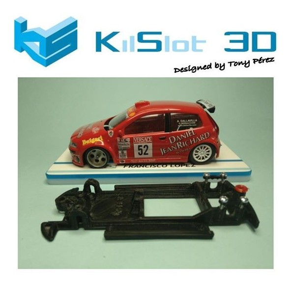 KILSLOT KS-CF3B CHASIS 3D LINEAL BLACK FIAT PUNTO S1600 NINCO