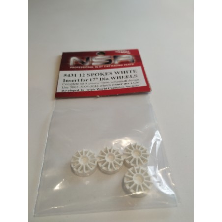 NSR 5431 Tapacubos llanta 17 12 radios blancos