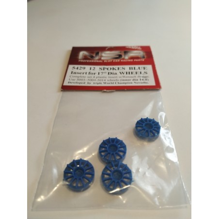NSR 5429 Tapacubos llanta 17 12 radios azules