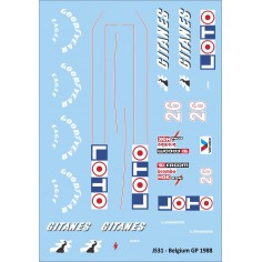 Mitoos M575 Calcas slot F1 Ligier JS31 GP Bélgica n26 Johanson
