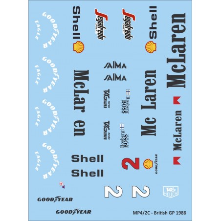 Mitoos M583 Calcas slot F1 McLaren MP4-2C British GP n2 Rosberg