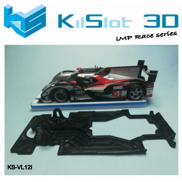 Kilslot KS-VL12I Chasis 3d Race Bancada independiente Audi R18 LMP Slot.it