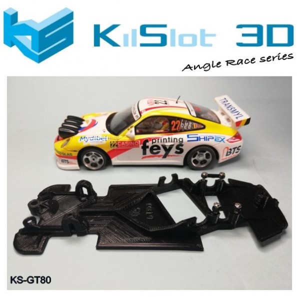 Kilslot KS-GT80 Chasis 3d angular RACE SOFT Porsche 911 GT3 Rallye SCX