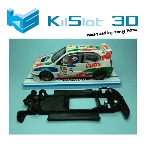 KILSLOT KS-CT1B CHASIS 3D LINEAL BLACK SKODA COROLLA WRC SCX