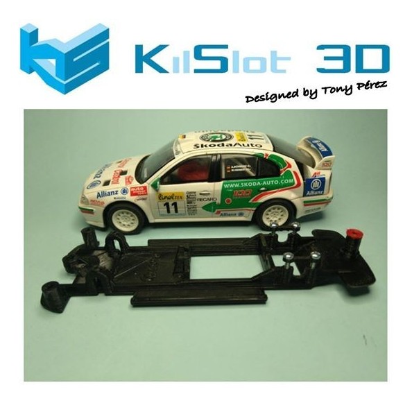KILSLOT KS-CS4B CHASIS 3D LINEAL BLACK SKODA OCTAVIA WRC SCX