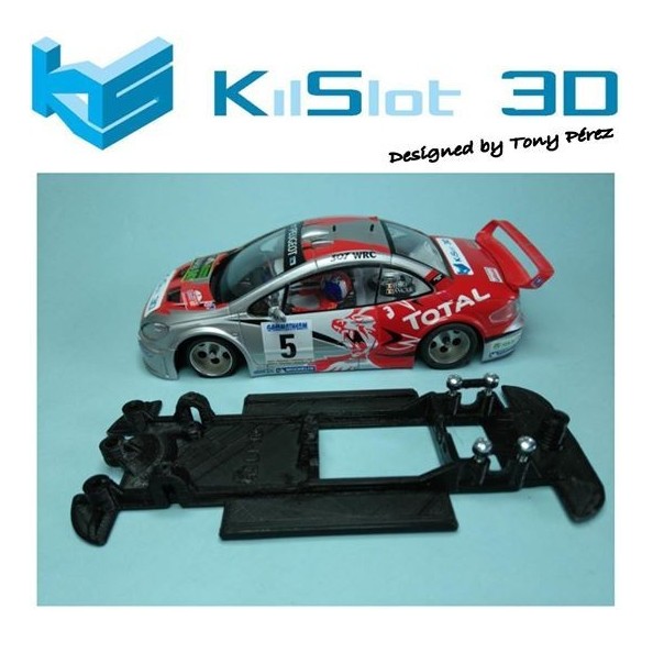 KILSLOT KS-CP3B CHASIS 3D LINEAL BLACK PEGEOT 307 WRC SCX