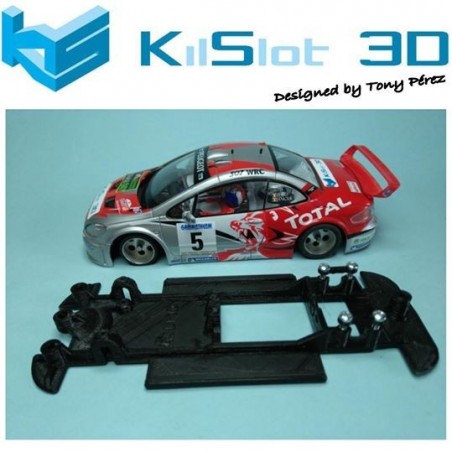 KILSLOT KS-CP3B CHASIS 3D LINEAL BLACK PEGEOT 307 WRC SCX