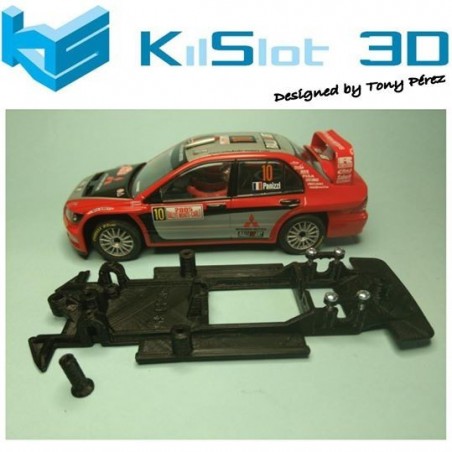 KILSLOT KS-CE4B CHASIS 3D LINEAL BLACK MITSUBISHI EVO VIII WRC SCX