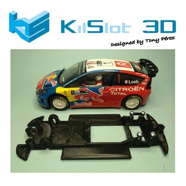 KILSLOT KS-CC4B CHASIS 3D LINEAL BLACK CITROEN C4 WRC SCX