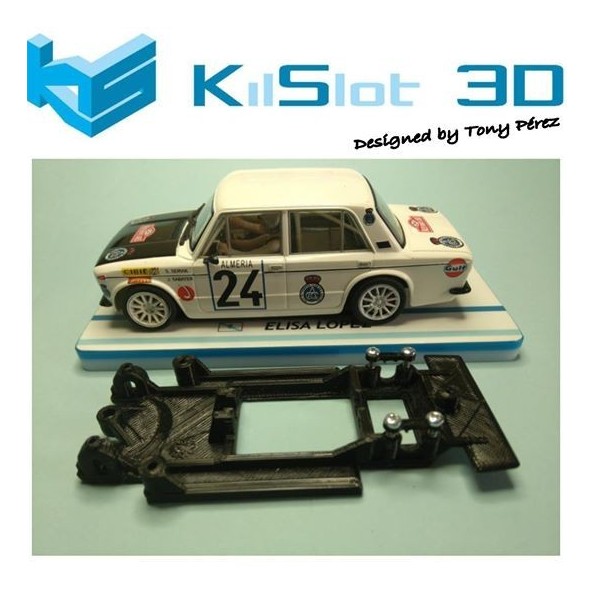KILSLOT 3D KS-BF3B CHASIS 3D LINEAL BLACK SEAT 1430 SCX EJE DELANTERO INDEPENDIENTE