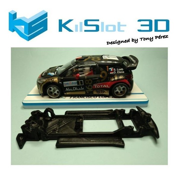 KISLOT KS-NC1B CHASIS 3D LINEAL BLACK CITROEN DS3 WRC SCX
