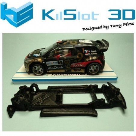 KISLOT KS-NC1B CHASIS 3D LINEAL BLACK CITROEN DS3 WRC SCX