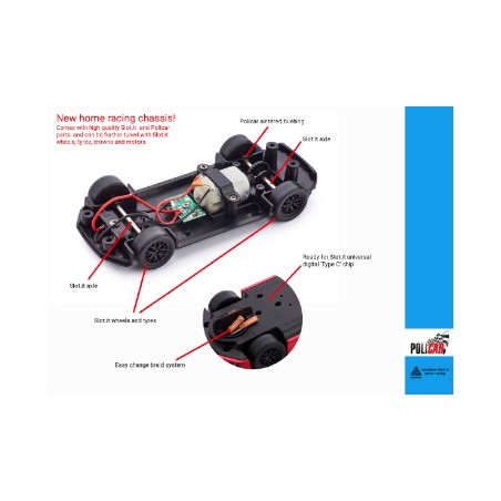 Policar PO-CT01U Subaru BRZ Azul Claro luces delanteras