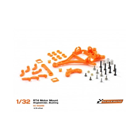 Scaleauto SC-6529B Soporte motor AW RT-4 Offset 0.75 GT para rotulas esféricas