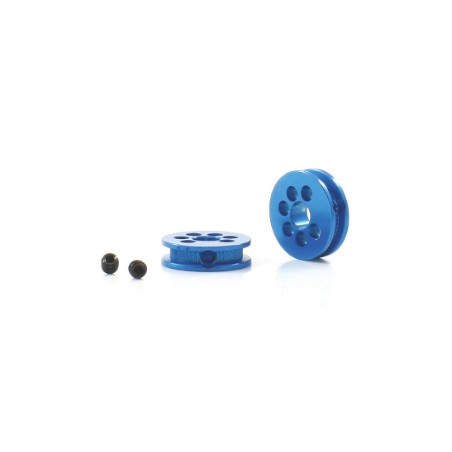 SCALEAUTO SC-1704B POLEA ALUMINO 1/24 MECANIZADO 8MM AZUL