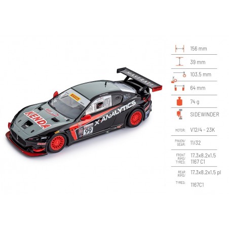 Slot.it SI-CA48A Maserati GT4 n99 X-analytics Road America 2018