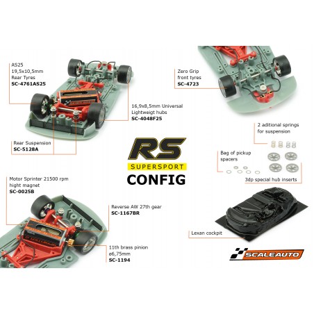 Scaleauto SC-6107RS SRT Viper GTS-R Exchange n33 24h Daytona 2015 - RS angulo con suspensión