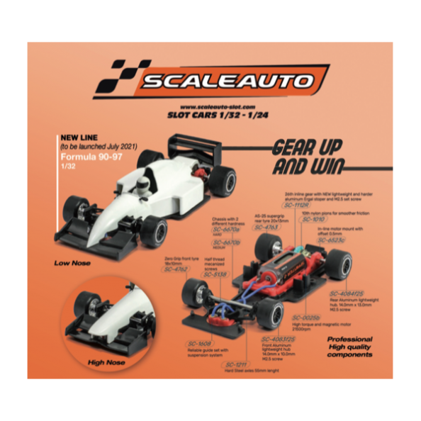 Scaleauto SC-6259 Formula 90-97 kit en blanco...
