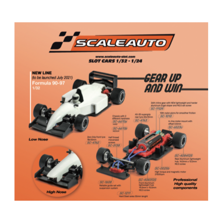Scaleauto SC-6259 Formula 90-97 kit en blanco morro alto