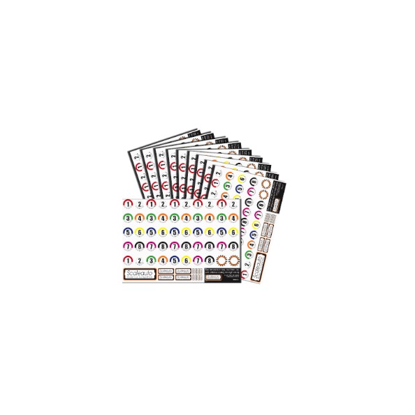 SCALEAUTO SC-MK003 ETIQUETAS NUMEROS CAMBIO DE CARRIL