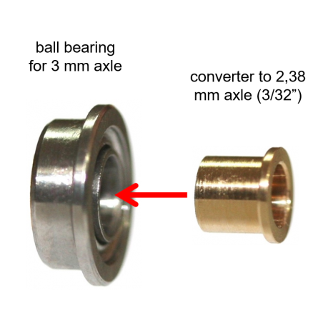 Sloting Plus SP053026 Kit de conversión de 3mm a 2,38 mm