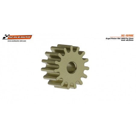 Scaleauto SC-1098E Piñón 14 dientes ergal diam 8mm