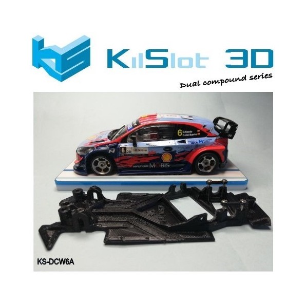 KILSLOT KS-DCW6A Chasis 3d angular DUAL COMP Hyundai I20 Scalextric