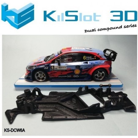 KILSLOT KS-DCW6A Chasis 3d angular DUAL COMP Hyundai I20 Scalextric